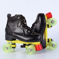 Chaussures de patinage à roulettes personnalisées, location de patins à roulettes en pu transparent à rebond élevé, patins à roulettes quad