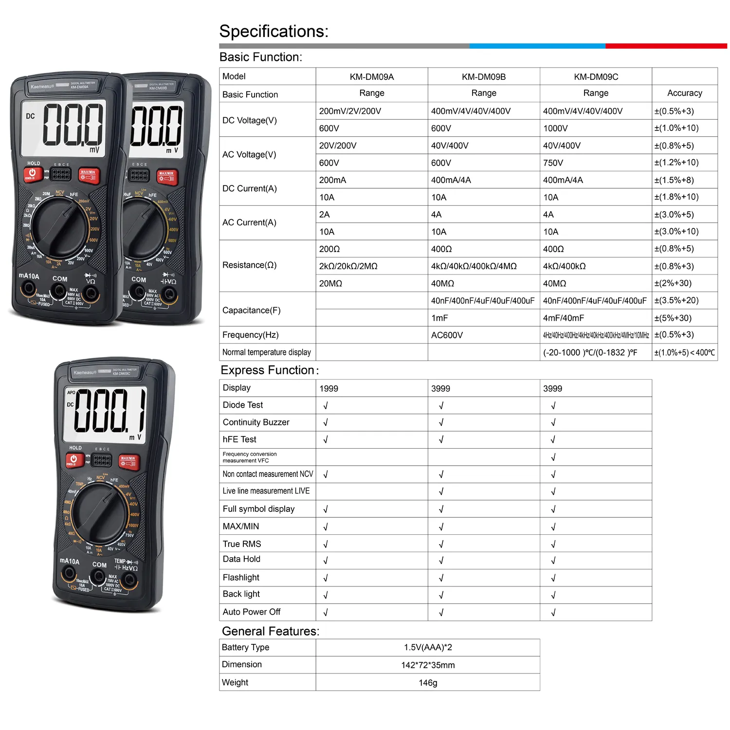 3999 Telt Trms Lcd Multimeter Professionele Ncv Bank Multimeter Elektrische Slimme Digitale Multimeter Auto Multimeters