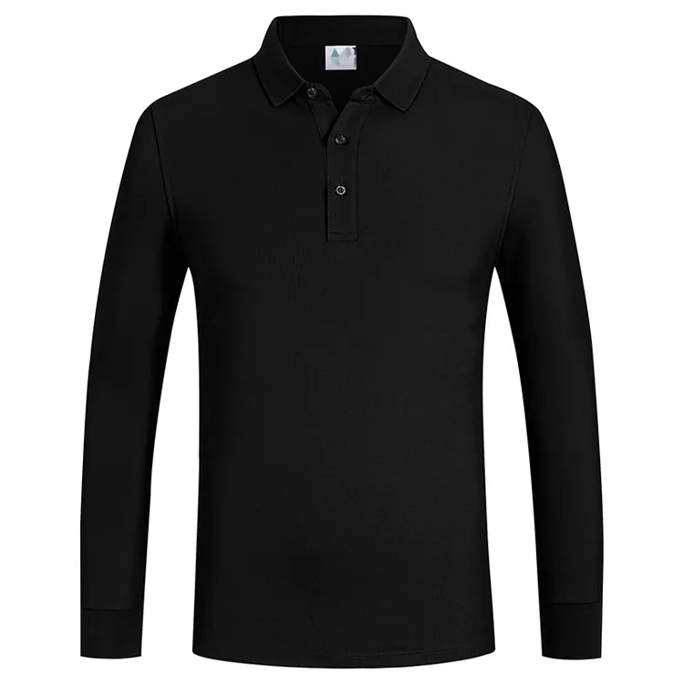 Zowel Casual Als Formeel Effen Kleur Poloshirts Met Lange Mouwen Golf Unisex T-Shirts Met Kraag