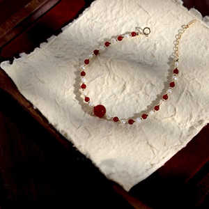 Collier de perles naturelles WENCHI et nouveau bracelet en agate chinoise, bijoux fins, 30g - Product Image 5