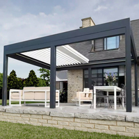 Offre spéciale Pare-soleil étanche Pergola en aluminium pour l'extérieur Toit rétractable Gazebo Pergolas motorisées et pliables à toit en persiennes