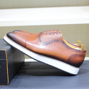 Chaussures Oxford britanniques pour hommes 2026 en cuir véritable haut de gamme, à enfiler, motif graffiti, isolantes et respirantes, style rétro automne - Product Image 4