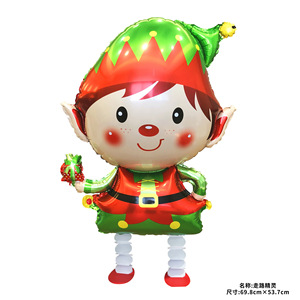 Bán buôn đi bộ vật nuôi nhôm Santa Claus lá bóng Helium Snowman ảnh đi bộ Hươu khủng long giáng sinh đi bộ bóng bay - Product Image 2