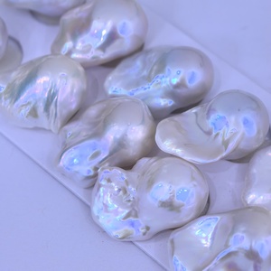 15 * 20mm Ngọc trai đuôi cá Edison <span class=keywords><strong>Baroque</strong></span> Ngọc trai nước ngọt tự nhiên nguyên khối Phiên bản hoàn chỉnh Đôi bông tai - Product Image 2