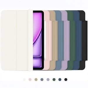 เคสแท็บเล็ตแบบพับสามตอนพร้อมที่ใส่ปากกาสไตลัสและตัวล็อคแม่เหล็กสองด้าน สำหรับ <span class=keywords><strong>iPad</strong></span> <span class=keywords><strong>Air</strong></span> <span class=keywords><strong>4</strong></span> 5 ขนาด 10.9 11 นิ้ว - Product Image 4