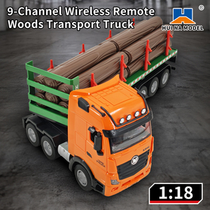 HUINA 1313 9CH modello in scala di 1:18 Semi-lega teleguidato legno trasporto autoproduzione giocattoli RC illuminazione telecomando - Product Image 2