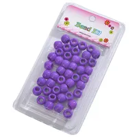 Coloré rond Dreadlock acrylique perles grand trou entretoise cheveux perles pour la fabrication de bijoux bracelet à bricoler soi-même collier artisanat couture