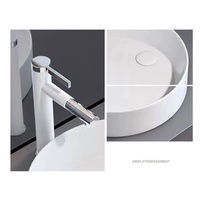 Vasque de salle de bain ronde en céramique blanche 3132 370x370mm à poser sur comptoir pour usage domestique et hôtelier