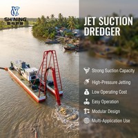 Drague à aspiration par jet pour l'extraction de sable en eaux moyennement profondes, le déversement de sédiments et la réhabilitation des milieux aquatiques