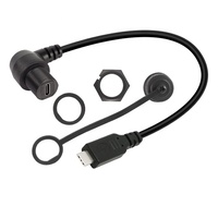 Câble USB C mâle à femelle à montage sur panneau à 90 degrés avec couvercle étanche Câble d'extension USB C à angle droit haut bas gauche