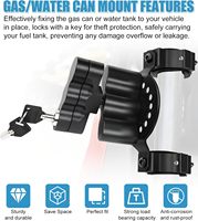 Kit de Montaje para Bidón de Gasolina de Aluminio y Acero Inoxidable con Recubrimiento en Polvo, Compatible con Rotopax/Fuelpax, Universal para UTV, ATV, Jeep