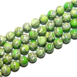 Natural Green Imperial Jasper Round Loose Beads Stone 4/6/8/10/12 mm For Jewelry Making Beads Diy Bracelet Necklace Earring