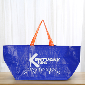 Bolsa de mano tejida <span class=keywords><strong>PP</strong></span> ecológica, bolsa de compras plegable no tejida con serigrafía, uso de embalaje de promoción de regalo manejado - Product Image 5