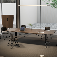 Table et chaises de formation en bois, pliables et modulaires, pour usage en bureau et à l'école
