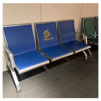 Chaise d'attente hospitalière robuste en métal, 3 places, pour perfusion, non pliable, design moderne pour clinique et espaces publics