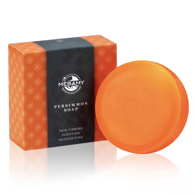 Factory Price Persimmon Face and Body Soap Purifying Deodorizing Exfoliating Bath Solid Natural Handmade Soap Bar