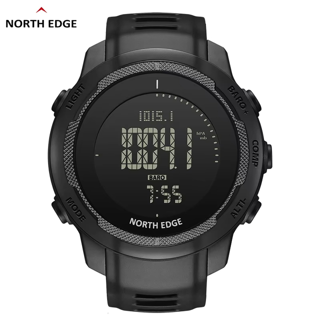 NORTH EDGE VERTICO Checking Records EL Backlight Sport Tactical Survival Watches Men's Digital Sport Watches