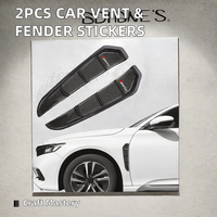 2pcs Auto Accessoires Extérieurs ABS Ventilations de Voiture Décoratif Entrée D'air Grille Spoiler Garniture Couverture Car Side Vent Fender Stickers