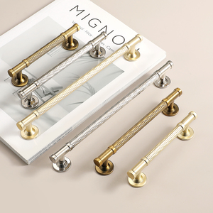 Moderne Minimalistische Zinklegierung Gold und Silber Schranktürgriffe Luxus-Möbel Schubladenknöpfe Kleiderschrank-Zuggriffe - Product Image 3
