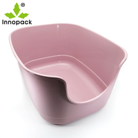 Boîte à litière pour chat de conception ouverte XL pour les fournitures pour animaux de compagnie de grands chats qui n'absorbent jamais les taches d'odeur rouille caractéristique de nettoyage facile