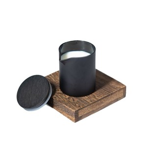 Bougie parfumée en pot en céramique noire 38C, cire de soja basse température, style minimaliste pour la décoration intérieure - Product Image 4