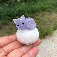 Offre Spéciale Halloween : Sculptures en Cristal Naturel – Citrouille et Chat pour Cadeaux