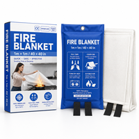 Couverture anti-feu en fibre de verre 40x40 pouces, paquet individuel avec poignées, sans dégâts, pour cuisine et situations d'urgence - Fournisseur