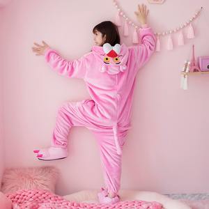 Combinaison en polaire unisexe pour enfants, <span class=keywords><strong>pyjama</strong></span> d'hiver, vêtements de nuit, col doux, capuche, costume d'animal pour adulte, logo sur le devant pour femmes - Product Image 3