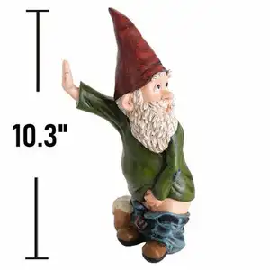 Handmade vui nhựa bức tượng nhỏ pooping nghịch ngợm vườn Gnome Tượng trang trí sân vườn