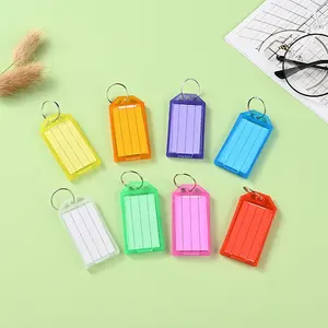 Nhà máy tùy chỉnh tay bằng văn bản nhựa Keychain ID Tên Key fobs nhãn chính tag Keyring