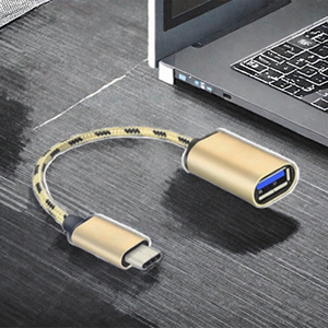 <span class=keywords><strong>สาย</strong></span>อะแดปเตอร์ USB เป็น USB-C / Type-C <span class=keywords><strong>OTG</strong></span> ชาร์จเร็ว0.2เมตรพร้อมอะแดปเตอร์ - Product Image 2
