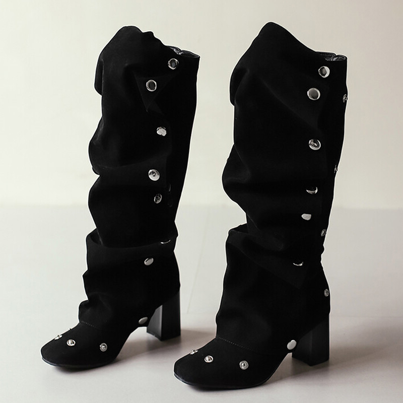 Black suede