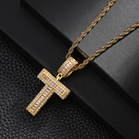TZM9 Zircon Or Bijoux Personnalisé 26 Alphabet Collier Nouveau Zircon Cubique Glacé Diamant Lettre De Mariage Fête Fiançailles Hommes Hip Hop