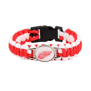 Großhandel Individuelles Design Privates Logo NHL Eishockeyteam Paracord Überlebensarmband Siebenstrang-Geflochtenes NHL Paracord Armband - Product Image 6