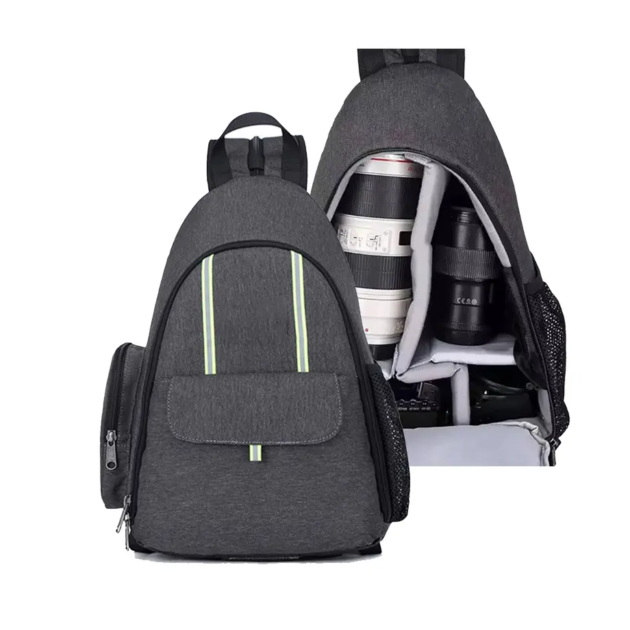กระเป๋าเป้สะพายหลังสำหรับผู้ชายกระเป๋าไปโรงเรียนผ้าแวกซ์เดินทางแบบลำลองสำหรับใส่กล้อง DSLR ใช้กลางแจ้ง