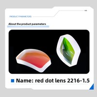 Lunette de visée à point rouge haute précision, verre optique à haute transmission, lentille à distorsion ultra-faible, modèle prisme 2216-1.5