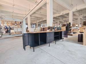 Moderno lusso <span class=keywords><strong>TV</strong></span> Stand per la casa soggiorno mobili in ferro bordo ad arco <span class=keywords><strong>Art</strong></span> Design con pannello regolabile in legno armadio di stoccaggio - Product Image 5