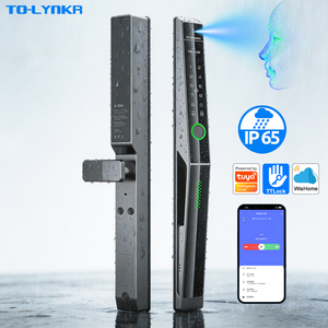 Cerradura Inteligente Deslizante para Puerta de Aluminio, Tuya <span class=keywords><strong>Wifi</strong></span> Ttlock Bluetooth, <span class=keywords><strong>Contraseña</strong></span>, Impermeable IP65, Delgada, con Reconocimiento de Venas de la Palma de la Mano, Digital 3D, Facial - Product Image 1