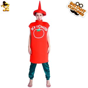Divertido <span class=keywords><strong>Disfraz</strong></span> <span class=keywords><strong>de</strong></span> Ketchup para Fiesta <span class=keywords><strong>de</strong></span> Disfraces, Cosplay <span class=keywords><strong>de</strong></span> Salsa <span class=keywords><strong>de</strong></span> <span class=keywords><strong>Tomate</strong></span> para Adultos Unisex - Product Image 2
