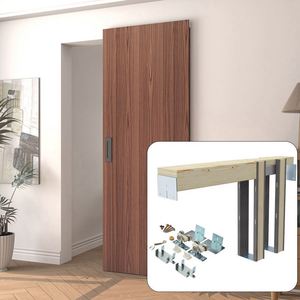 Kit de Herrajes WEKIS para Puertas Corredizas Empotradas de Acero Moderno, Sistema Oculto para Gabinetes de Cocina, Sala de Estar y Uso en Exteriores - Product Image 3