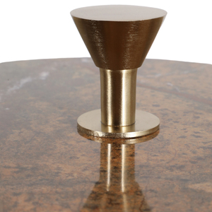 Tavolino moderno in marmo con base in ottone per l'arredamento di soggiorno o camera da letto - Product Image 5