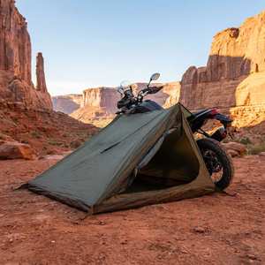 Custom 1 Person Lightweight Poleless <strong>Motorcycle</strong> <strong>Tent</strong> Waterproof Ripstop Nylon Portable Compact No Pole Moto Biker <strong>Camping</strong> <strong>Tent</strong> - Product Image 1