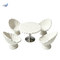 Ensemble de chaises longues en fibre de verre, blanches, rondes, modernes, pour appartement, salle à manger, hôtel, hall d'accueil, réception