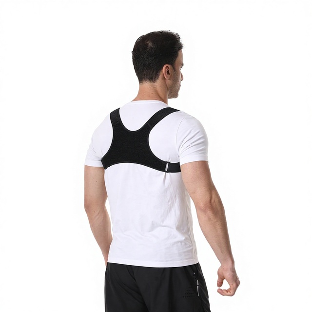 Ultra Light Adjustable Posture Corrector with Breathable Fabric Discreet Under Clothes Wear for Better Upper Back Posture