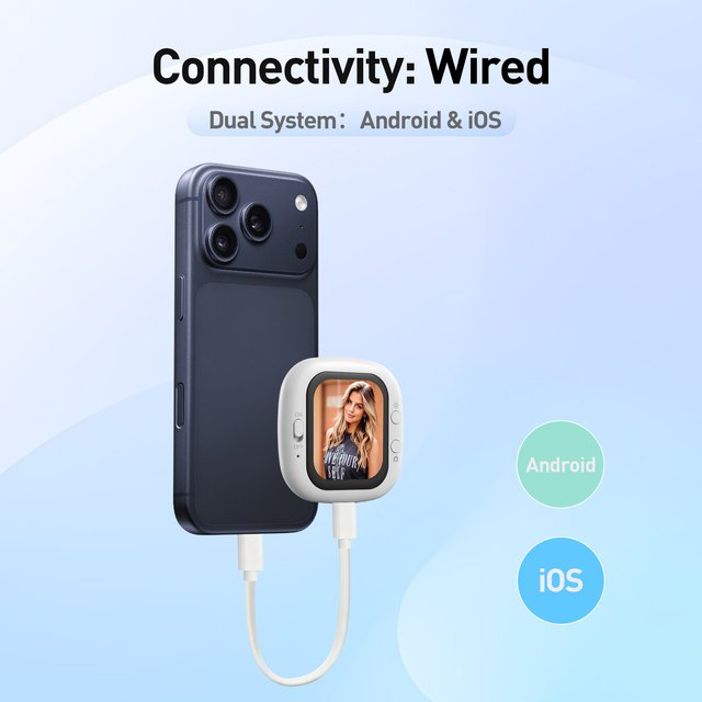 Mobile Phone Selfie Monitor with Magnetic Attachment Kit, Real-Time Monitoring, Suitable for Live Streaming and Vlog Shooting