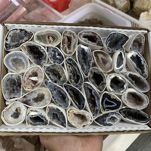 Scatola di geode di agata di cristallo naturale all'ingrosso pezzi di grandi dimensioni grezzi Druzy campione <span class=keywords><strong>chakra</strong></span> guarigione artigianato folk <span class=keywords><strong>pietre</strong></span> per la decorazione - Product Image 4