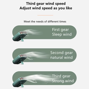 Mini ventilateur portable multifonction à suspendre au cou, 5 vitesses, rechargeable par USB avec écran d'affichage - Product Image 5