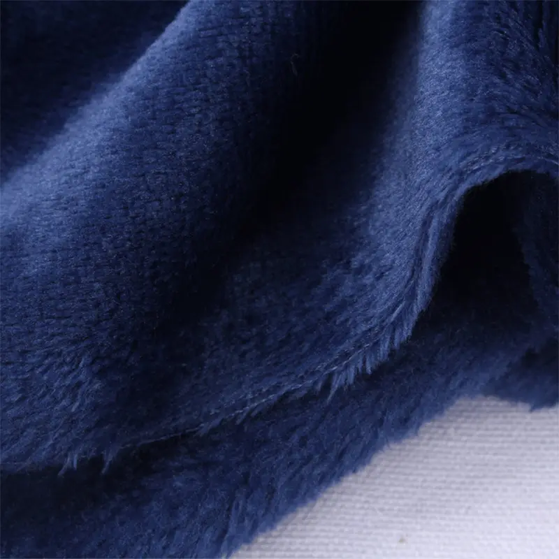 कंबल के लिए निर्माता कस्टम लक्जरी बुना हुआ फलालैन ऊन कपड़ा नकली कश्मीरी डबल पक्षीय पॉलिएस्टर ऊन कपड़ा