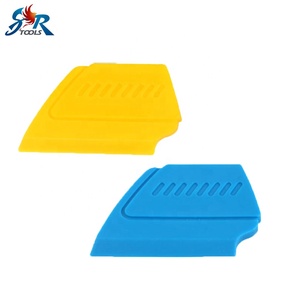 Mini raclette de qualité supérieure en PP jaune et bleu pour l'application d'autocollants de <span class=keywords><strong>voiture</strong></span> et le décapage des coins de fenêtre, résistante aux hautes températures - Product Image 1