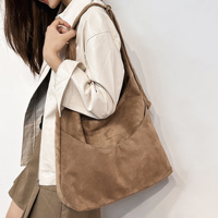 Sac fourre-tout en daim de créateur pour femmes, grande capacité, multi-compartiments, avec fermeture éclair, bandoulière réglable